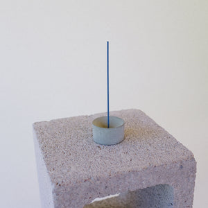 Small Round Natural Concrete Incense Holder