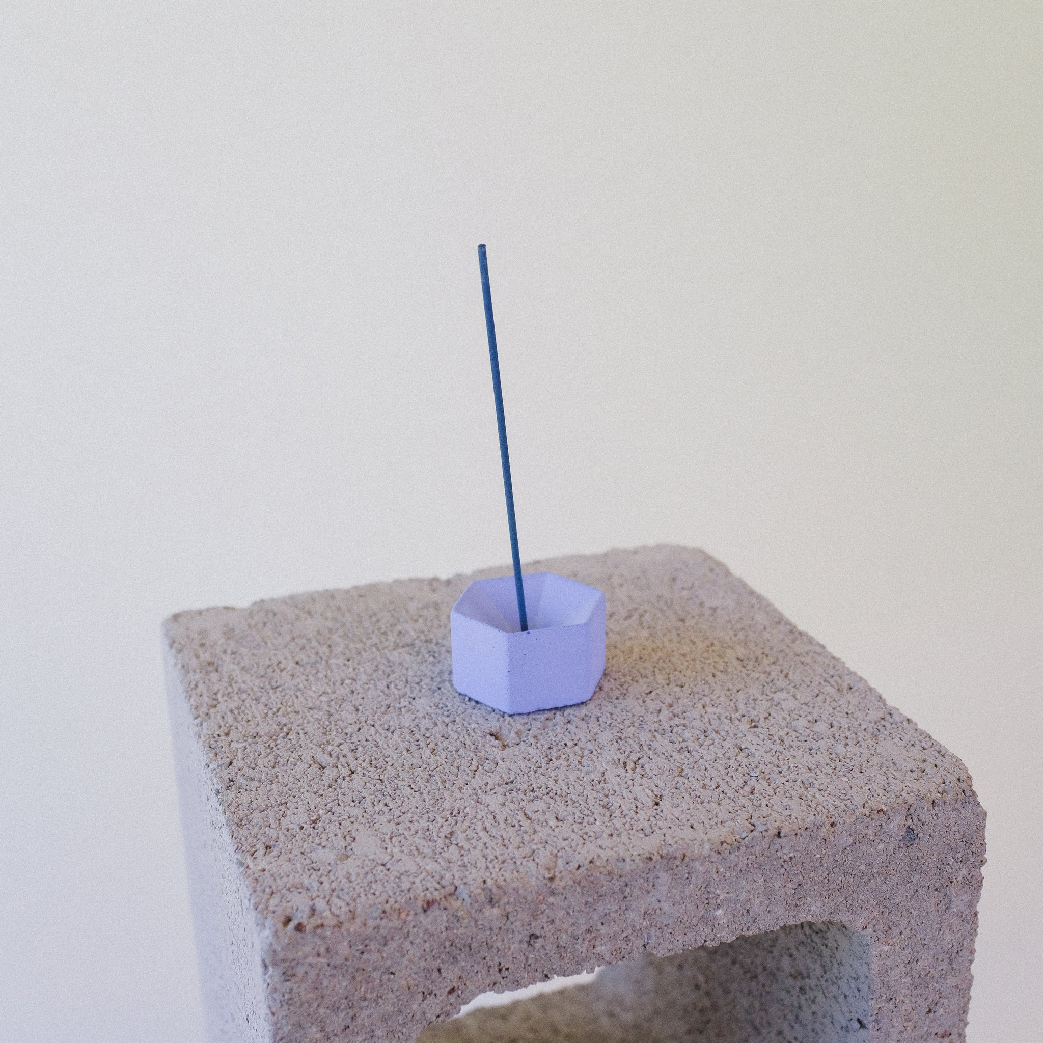 Small Hexagonal Perano Concrete Incense Holder